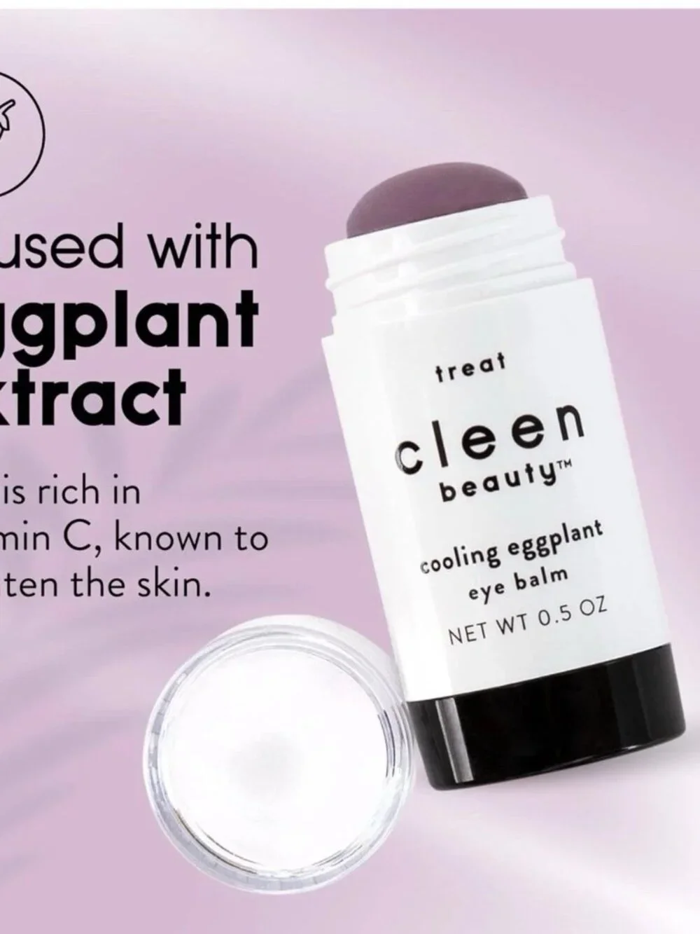 Cleen beauty Cooling Eggplant Under Eye Balm Net wt. 0.5 oz. Hydrate, Depuff - Picture 2 of 6